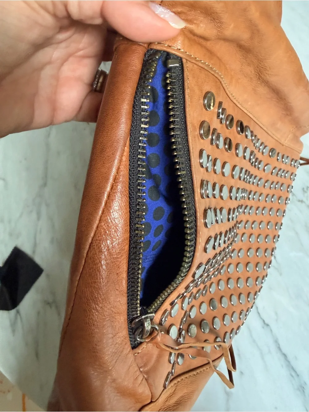 Rebecca Minkoff True Love Studded Leather Hobo Bag - Tan